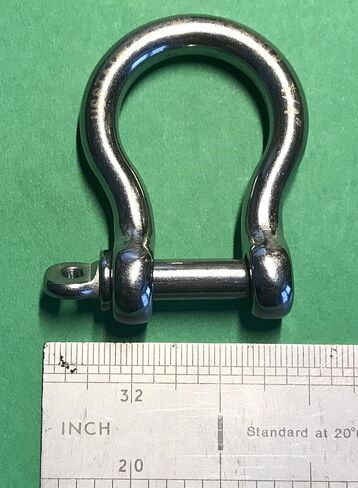 US Stainless 4 Pieces Stainless Steel 316 Forged Bow Shackle 1/4" (6mm) Marine Grade in Saudi Arabia