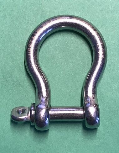 US Stainless 4 Pieces Stainless Steel 316 Forged Bow Shackle 1/4" (6mm) Marine Grade in Saudi Arabia