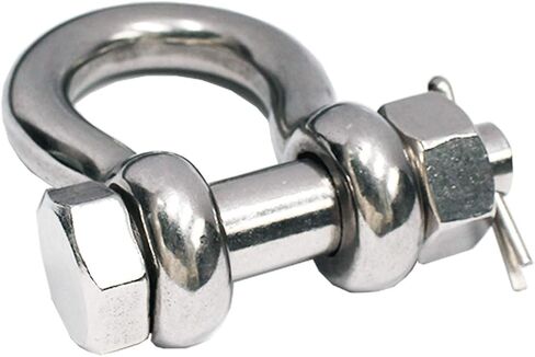 SHENGHUISS Bow Anchor D Shackle Stainless Steel 316 Dee Ring Forged Bolt Type Shackle Marine Hardware 2 Pack 3/8 inch in Saudi Arabia
