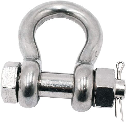 SHENGHUISS Bow Anchor D Shackle Stainless Steel 316 Dee Ring Forged Bolt Type Shackle Marine Hardware 2 Pack 3/8 inch in Saudi Arabia