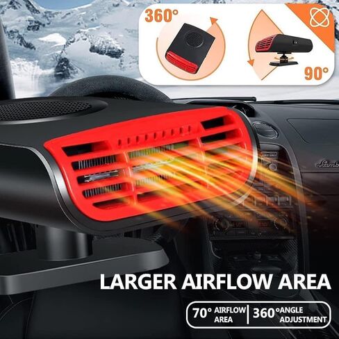 سخان سيارة 12 فولت، سخان محمول 150 وات لمزيل صقيع السيارة، سخان سيارة يمكن توصيله بولاعة السجائر in Kuwait