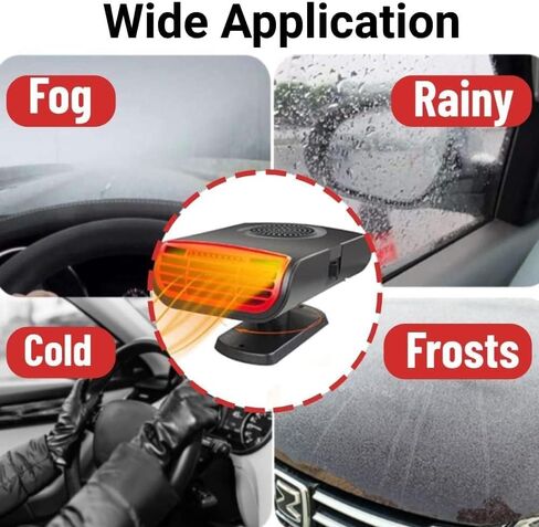 سخان سيارة 12 فولت، سخان محمول 150 وات لمزيل صقيع السيارة، سخان سيارة يمكن توصيله بولاعة السجائر in Kuwait