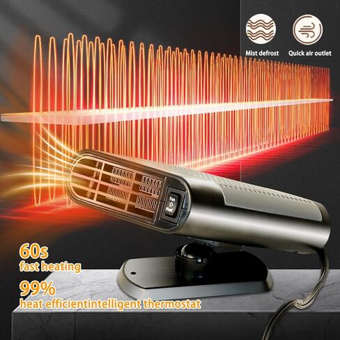 Tienley Car Heater - Plugs into Cigarette Lighter Portable Car Heater Energy Saving 12V 150W in Saudi Arabia