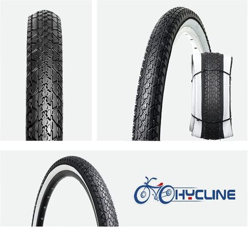إطارات دراجة Hycline مقاس 26x2.125: إطار بديل قابل للطي لدراجة Beach Cruiser - جدار جانبي أبيض in Kuwait