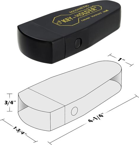 2 حامل مغناطيسي كبير لإخفاء المفاتيح من نوع Ram-Pro للمفاتيح كبيرة الحجم - مغناطيس قوي جدًا in Kuwait