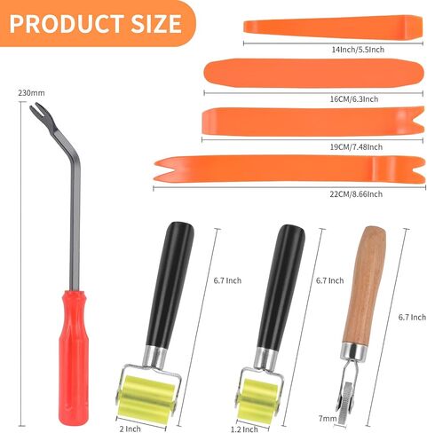 8 Pieces Car Sound Deadening Roller Headliner Roller Auto Trim Removal Tool Set for Car Sound Deadening Installation Removal of Car Door Panel Audio & Radio Panel in Saudi Arabia