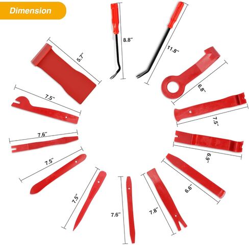 GOOACC 13PCS Nylon Trim Removal Tool Set for Bumper Fastener Rivet Clips Car Door Clip Panel Audio Video Dashboard Dismantle Blue (GRC-203) in Saudi Arabia