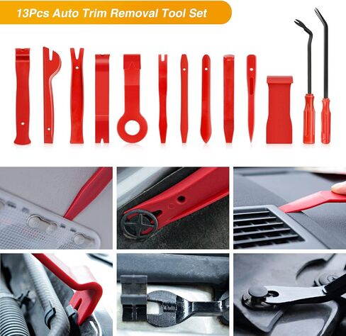 GOOACC 13PCS Nylon Trim Removal Tool Set for Bumper Fastener Rivet Clips Car Door Clip Panel Audio Video Dashboard Dismantle Blue (GRC-203) in Saudi Arabia