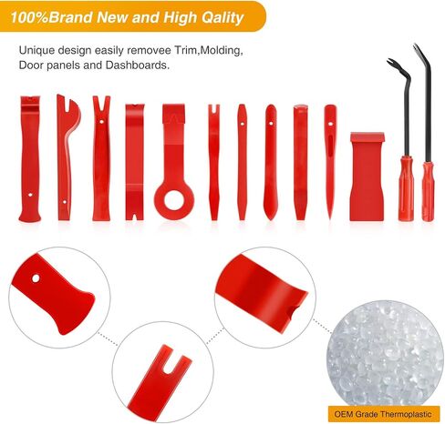 GOOACC 13PCS Nylon Trim Removal Tool Set for Bumper Fastener Rivet Clips Car Door Clip Panel Audio Video Dashboard Dismantle Blue (GRC-203) in Saudi Arabia