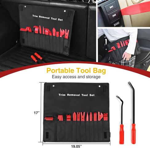GOOACC 13PCS Nylon Trim Removal Tool Set for Bumper Fastener Rivet Clips Car Door Clip Panel Audio Video Dashboard Dismantle Blue (GRC-203) in Saudi Arabia