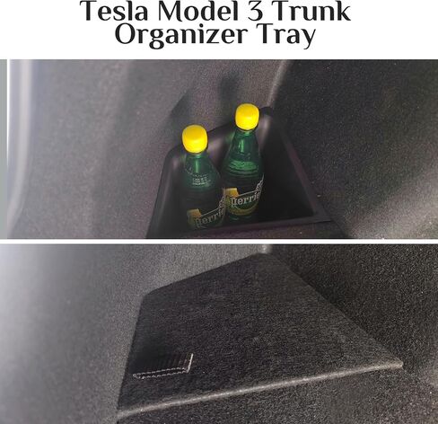 BEIQITONG Tesla Model 3 منظم صندوق السيارة الخلفي 2022 2023 2024 صندوق تخزين جانبي مع أغطية، صناديق تخزين صندوق السيارة، حزم حماية عديمة الرائحة مقاومة للماء موديل 3 ملحقات in Kuwait