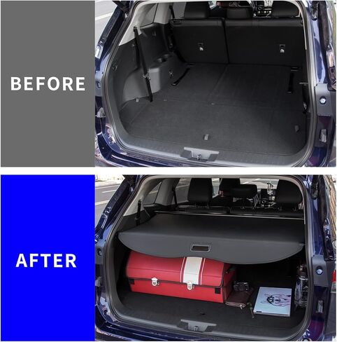 Rongtaod Cargo Cover Compatible with 2020-2024 Toyota Highlander Trunk Cargo Cover Retractable Trunk Shade Shield Security Cover 2023 Highlander Accessories in Saudi Arabia