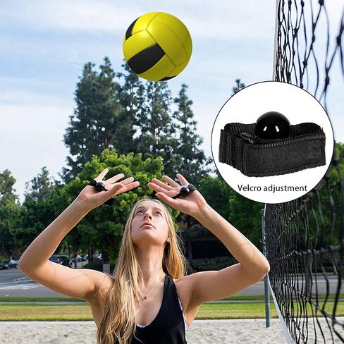 Volleyball Training Aid Kit,Uspacific Adjustable Shoulder Strap Polyester Volleyball Training Equipment with 2Pcs Volleyball Training Straps for Single Player Training in Saudi Arabia