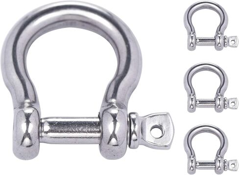 شيند إلي. 1/4 بوصة من الفولاذ المقاوم للصدأ على شكل قوس برغي دبوس مرساة تكبل 6 مم، تحميل 700 رطل، 4 قطع in Kuwait