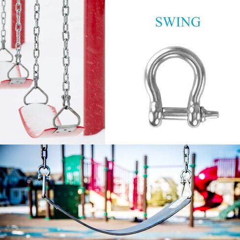 شيند إلي. 1/4 بوصة من الفولاذ المقاوم للصدأ على شكل قوس برغي دبوس مرساة تكبل 6 مم، تحميل 700 رطل، 4 قطع in Kuwait