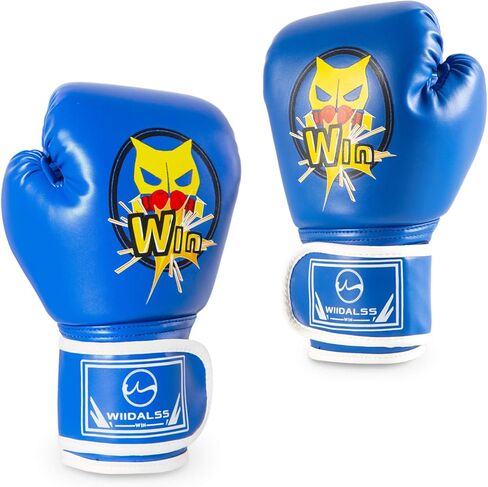 قفازات ملاكمة للأطفال، قفازات ملاكمة للأطفال من سن 5 إلى 12 عامًا، قفازات ملاكمة للشباب لحقيبة اللكم كيك بوكسينغ مواي تاي، أزرق in Kuwait