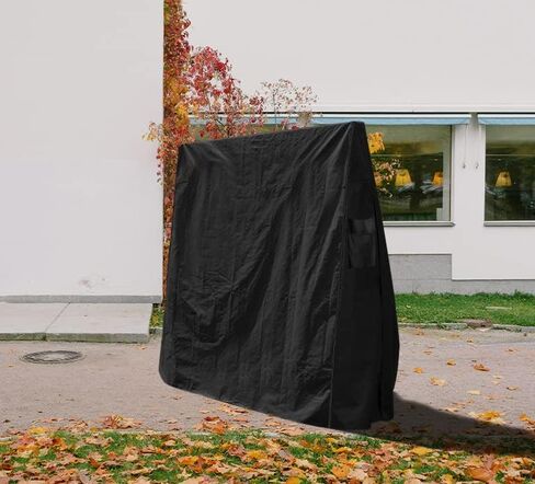 LYBOSH Table tennis table cover with Waterproof Zipper , Outdoor and Indoor Premium Ping Pong Table Waterproof Dustproof Sunscreen Cover,Black, Premium 600D Oxford Fabric in Kuwait