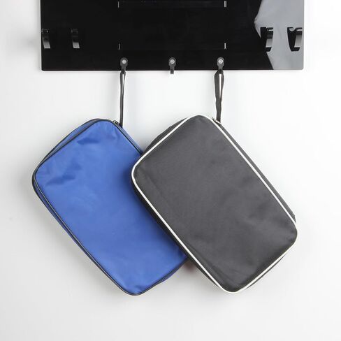 Ping Pong Paddle and Balls Holder with Hooks, Wall Mounted Table Tennis Storage Rack for 6 Rackets and 12 Balls, Solid Black Acrylic Table Tennis Storage Wall Mount Hanger Display Shelf in Saudi Arabia