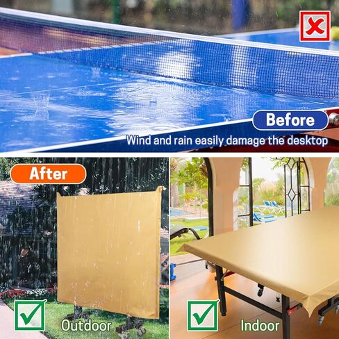 غطاء طاولة تنس VISEMAN، غطاء طاولة Ping Pong للاستخدام الداخلي والخارجي مقاوم للماء والغبار وحماية من جميع الأحوال الجوية يناسب الطاولات العالمية القابلة للطي والطاولات المسطحة in Kuwait
