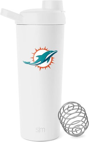 Simple Modern Officially Licensed NFL Green Bay Packers Stainless Steel Shaker Bottle with Ball 24oz | Metal Insulated Cup for Protein Mixes Shakes Pre Workout | Rally Collection | Green Bay Packers in Kuwait