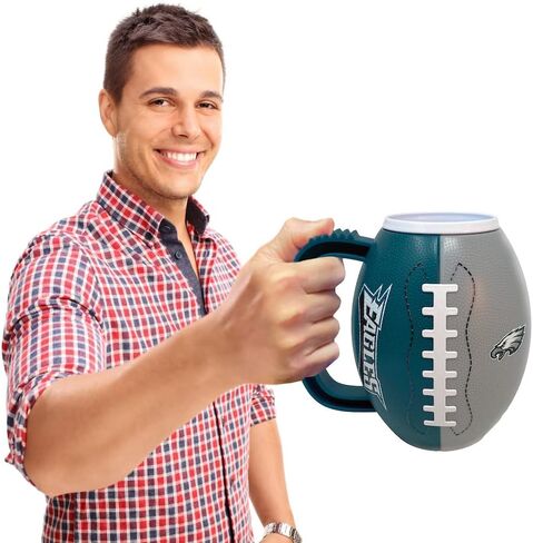 Party Animal NFL Philadelphia Eagles 3D Football Mug, Team Color,23 ounces in Saudi Arabia