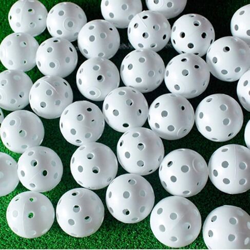 Medeer Practice Golf Balls Plastic Airflow Hollow 5 inch Golf Balls for Driving Range, Swing Training, Indoor Outdoor Use (White) in Saudi Arabia