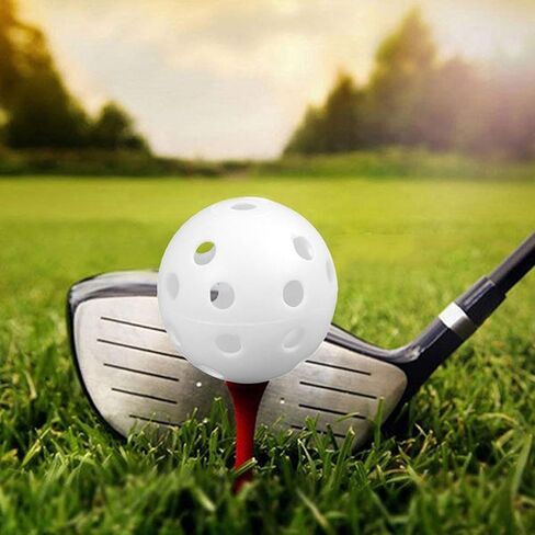 Medeer Practice Golf Balls Plastic Airflow Hollow 5 inch Golf Balls for Driving Range, Swing Training, Indoor Outdoor Use (White) in Saudi Arabia