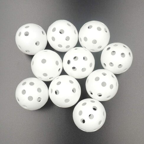 Medeer Practice Golf Balls Plastic Airflow Hollow 5 inch Golf Balls for Driving Range, Swing Training, Indoor Outdoor Use (White) in Saudi Arabia