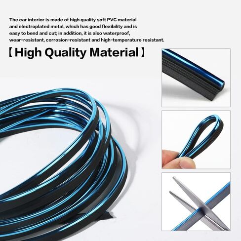 Car Interior Trim Strips,3D DIY Car Interior Moulding Trim,Car Decorative Filler Insert Strips,Universal Car Door Dashboard Strip Interior Trim Auto Air Conditioner Strip (Gold) in Saudi Arabia