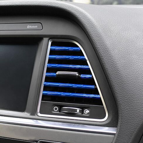 20PCS Car Air Conditioner Decoration Strip, Bendable DIY Car Vent Outlet Trim, Universal Waterproof Air Vent Outlet Protection Strips, Auto Interior Accessories for Most Cars (Ice Blue) in Saudi Arabia
