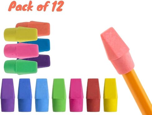 1InTheOffice Pencil Eraser Tops، محايات الغطاء، ممحاة رأس سهم متنوعة، دستة in Kuwait