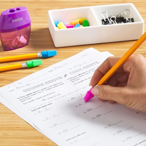 1InTheOffice Pencil Eraser Tops، محايات الغطاء، ممحاة رأس سهم متنوعة، دستة in Kuwait