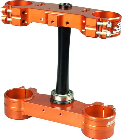 SCAR Triple Clamps Tree Fork Compatible with KTM SX SXF XCF XC 125 150 250 350 450 13-22 EXC EXCF XCW 14-23 - Offset 22mm - Orange in Saudi Arabia