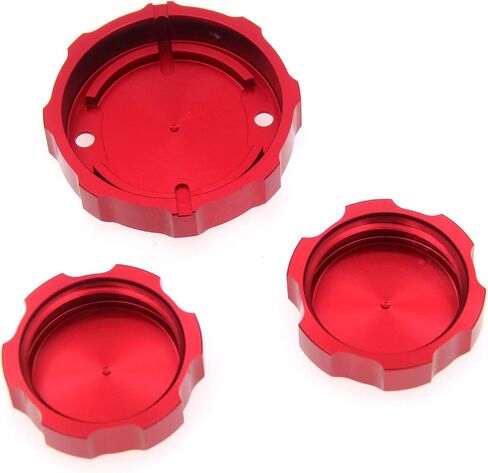 ل Ducati 848/EVO 2008-2013 2009 2010 2011 2012 CNC الألومنيوم دراجة نارية دواسة فرامل أمامية وخلفية خزان سائل الفرامل غطاء غطاء (أسود مع شعار) in Saudi Arabia