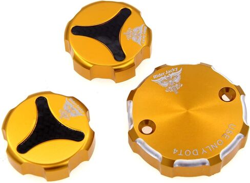 ل Ducati 848/EVO 2008-2013 2009 2010 2011 2012 CNC الألومنيوم دراجة نارية دواسة فرامل أمامية وخلفية خزان سائل الفرامل غطاء غطاء (أسود مع شعار) in Saudi Arabia