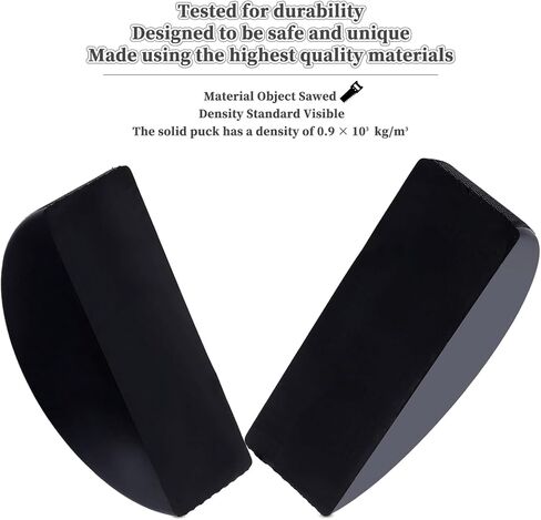 Lanxitown قطعتان من كرات الهوكي السوداء كرات هوكي الجليد لممارسة التدريب الكلاسيكي ومعدات تدريب الهوكي، هدايا الهوكي بقطر 3 بوصات وسمك 1 بوصة in Kuwait