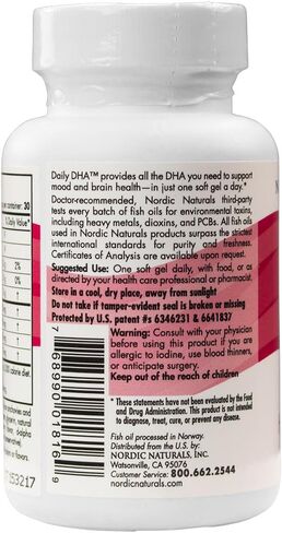 Nordic Naturals - DHA اليومي، دعم صحة الدماغ والمزاج، 30 كبسولة هلامية in Kuwait