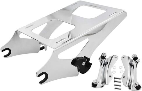 Gloss Black Two-Up Tour Pack Pak Mount Luggage Rack Quick-Detach ＆ 4 Point Docking Hardware Kit Compatible with Harley Touring Road King Electra Road Street Glide 2014-2023 in Saudi Arabia