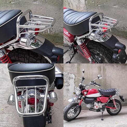 Fsdatongdazi Motorcycle Steel Rear Carrier Luggage Rack Fit for Monkey 125 Z125 (Chrome) in Saudi Arabia