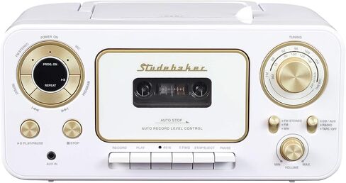 Studebaker SB2135RS Portable Stereo CD Player with AM/FM Radio and Cassette Player/Recorder in Red and Silver in Saudi Arabia