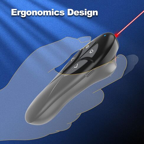 Presentation Clicker PowerPoint Wireless Presenter Remote: USB Type C Rechargeable Red Laser Pointer Clickers for Computer Project Mac Power Point PPT Slideshow Google Slide Advancer in Saudi Arabia
