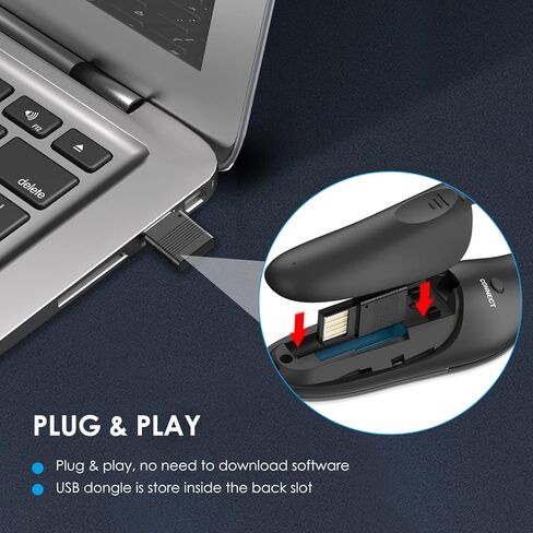 Presentation Clicker with Bright Red Laser Pointer, 164FT Wireless Presenter Remote PowerPoint Clicker Slide Advancer for Teachers Classroom in Kuwait