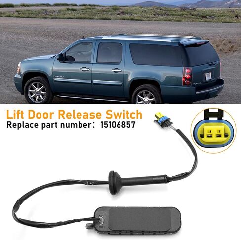 Moonlinks Rear Trunk Liftgate Tailgate Release Switch Compatible with 2007-2014 GMC Yukon,Chevrolet Suburban 1500,Cadillac Escalade ESV 2007-2014,OE#15106857 in Saudi Arabia