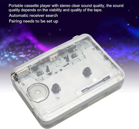 Estink Portable Cassette Player, Retro Style Tape Cassette Player Multifunction Clear Stereo Sound FM Radio Cassette Player with 3.5mm Headphone Jack for Magnetic Tape in Saudi Arabia
