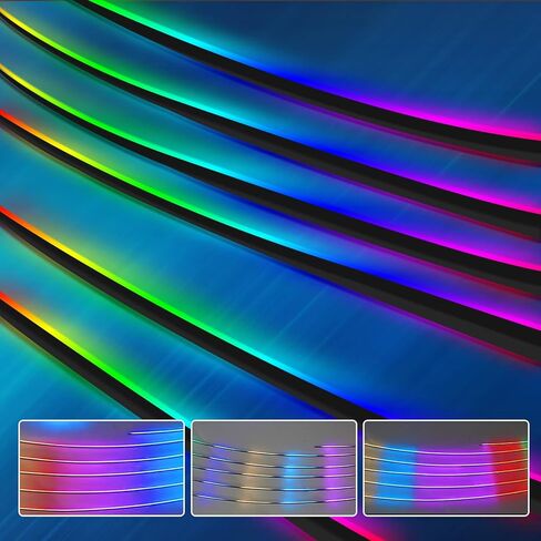 مصابيح السيارة الداخلية من الأكريليك Dreamcolor، ملحقات السيارة WEBUPAR 6 في 1 أضواء شريط LED للسيارة مع التحكم في التطبيق و213 وضعًا، 175 بوصة 593 مصابيح LED من الألياف الضوئية، إضاءة سيارة نيون RGB in Kuwait