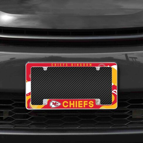 Rico Industries NFL Football Wave 12" x 6" Chrome All Over Automotive License Plate Frame for Car/Truck/SUV in Saudi Arabia