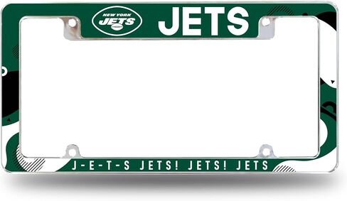 Rico Industries NFL Football Wave 12" x 6" Chrome All Over Automotive License Plate Frame for Car/Truck/SUV in Saudi Arabia