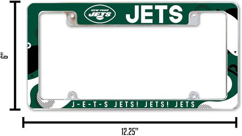 Rico Industries NFL Football Wave 12" x 6" Chrome All Over Automotive License Plate Frame for Car/Truck/SUV in Saudi Arabia