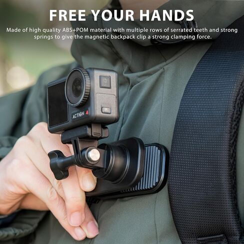 STARTRC OSMO Pocket 3 360° Rotation Magnetic Backpack Clip Mount Shoulder Strap Expansion Adapter Accessories for DJI Pocket 3/OSMO Pockt/Action Cameras in Saudi Arabia