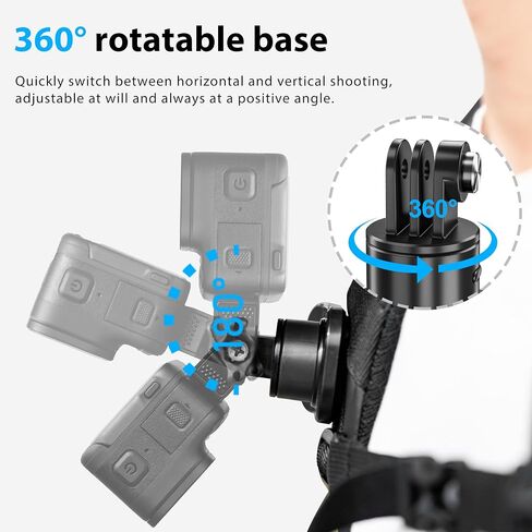 STARTRC OSMO Pocket 3 360° Rotation Magnetic Backpack Clip Mount Shoulder Strap Expansion Adapter Accessories for DJI Pocket 3/OSMO Pockt/Action Cameras in Saudi Arabia